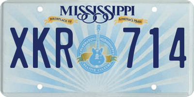 MS license plate XKR714