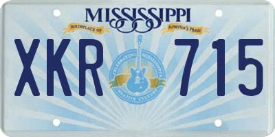 MS license plate XKR715