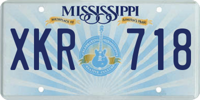 MS license plate XKR718