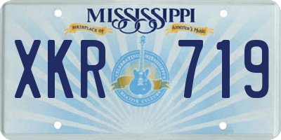 MS license plate XKR719
