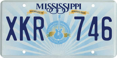 MS license plate XKR746