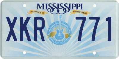 MS license plate XKR771