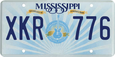 MS license plate XKR776