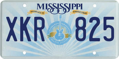 MS license plate XKR825