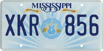 MS license plate XKR856