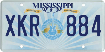 MS license plate XKR884