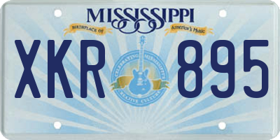 MS license plate XKR895