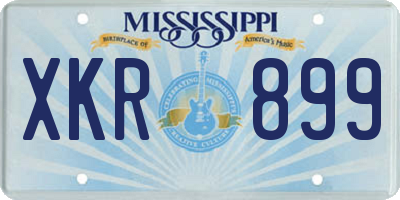 MS license plate XKR899