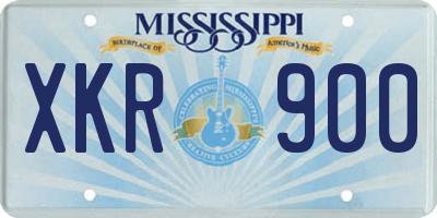MS license plate XKR900