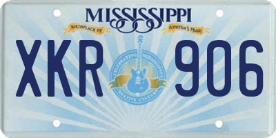 MS license plate XKR906