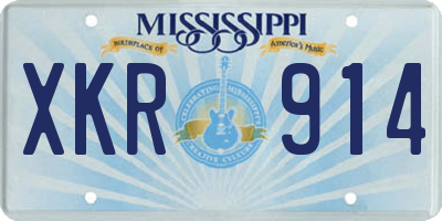 MS license plate XKR914