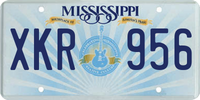 MS license plate XKR956