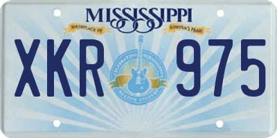 MS license plate XKR975