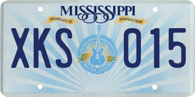 MS license plate XKS015