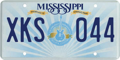 MS license plate XKS044