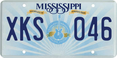 MS license plate XKS046