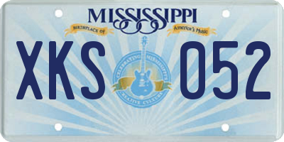 MS license plate XKS052
