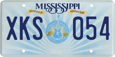 MS license plate XKS054
