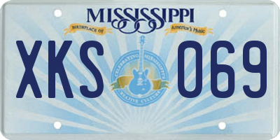 MS license plate XKS069