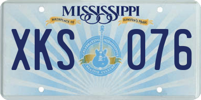 MS license plate XKS076