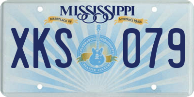 MS license plate XKS079