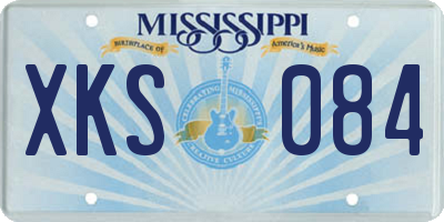 MS license plate XKS084