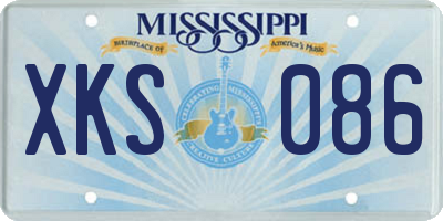 MS license plate XKS086