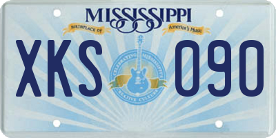 MS license plate XKS090