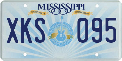 MS license plate XKS095