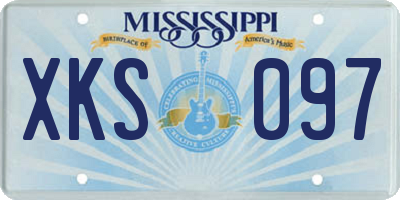 MS license plate XKS097