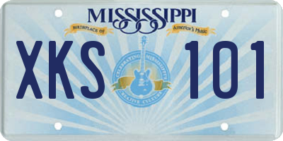 MS license plate XKS101