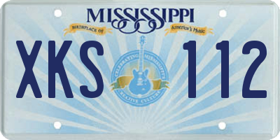 MS license plate XKS112