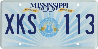 MS license plate XKS113