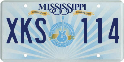 MS license plate XKS114