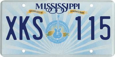 MS license plate XKS115