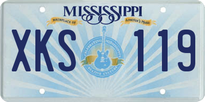 MS license plate XKS119