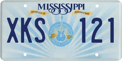 MS license plate XKS121