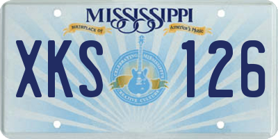 MS license plate XKS126