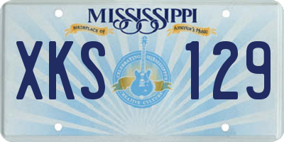 MS license plate XKS129