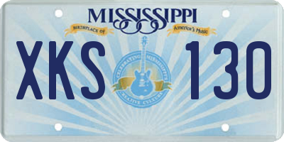 MS license plate XKS130