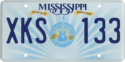 MS license plate XKS133
