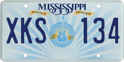MS license plate XKS134