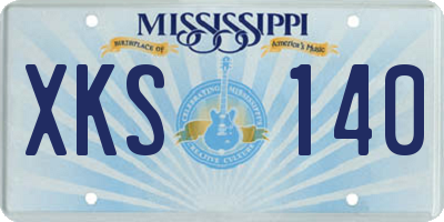 MS license plate XKS140