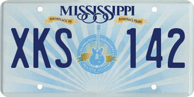 MS license plate XKS142