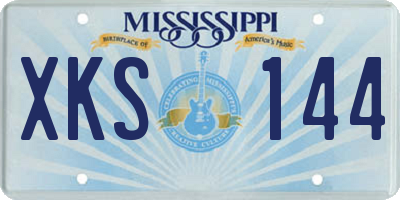 MS license plate XKS144
