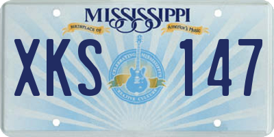MS license plate XKS147
