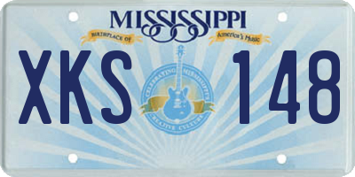 MS license plate XKS148