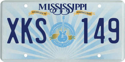 MS license plate XKS149