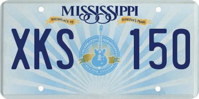 MS license plate XKS150