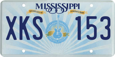 MS license plate XKS153